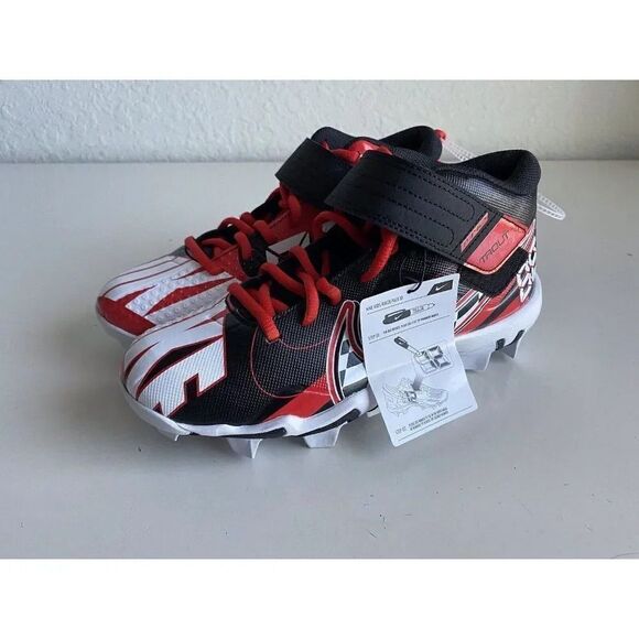 SIZE 6Y Nike Force Trout 7 GS Black Challenge Red Customizable Baseball Cleats - Picture 4 of 9